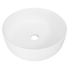 Allure 360mm White Raked Round Ceramic Above Counter Basin